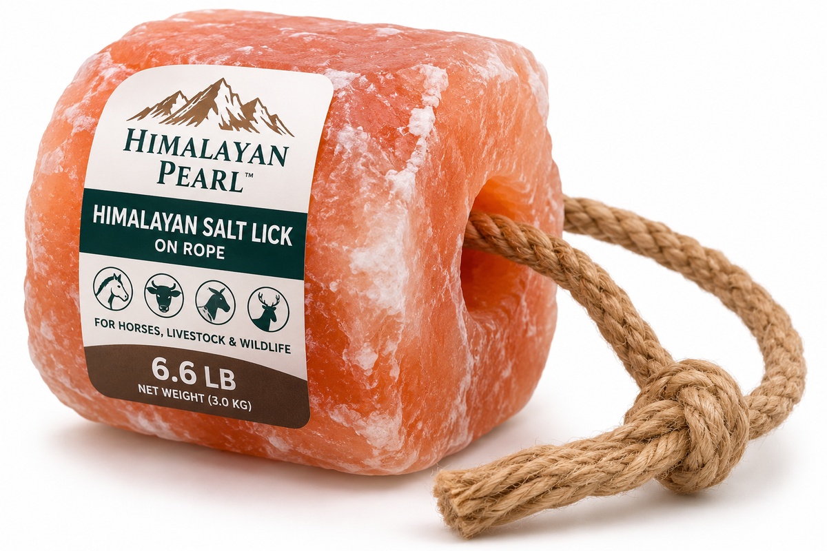 Himalayan Pearl 6.6 lb Salt Block on Rope – Single Piece
